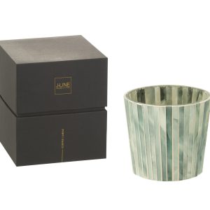 J-Line geurkaars Noa – Seaside Bliss – glas – lichtblauw – small – 45U J-Line geurkaars Noa – Seaside Bliss – glas – lichtblauw – small – 45U