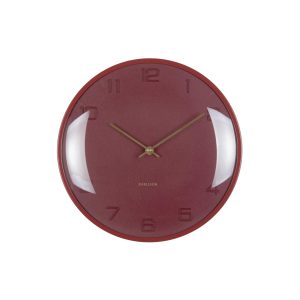 Karlsson wandklok Fuerte Dome – rood – Ø30.5cm