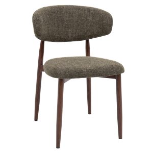 Giga Meubel Eetkamerstoel Alexia – Groen/Walnoot – Set van 2 Giga Meubel Eetkamerstoel Alexia – Groen/Walnoot – Set van 2