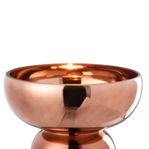 J-Line windlicht Op Voet Afgerond – glas – bruin – Ø 23 cm J-Line windlicht Op Voet Afgerond – glas – bruin – Ø 23 cm