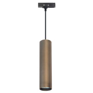 Highlight hanglamp Trackline – 1 lichts – 5.5 x 150 cm – brons
