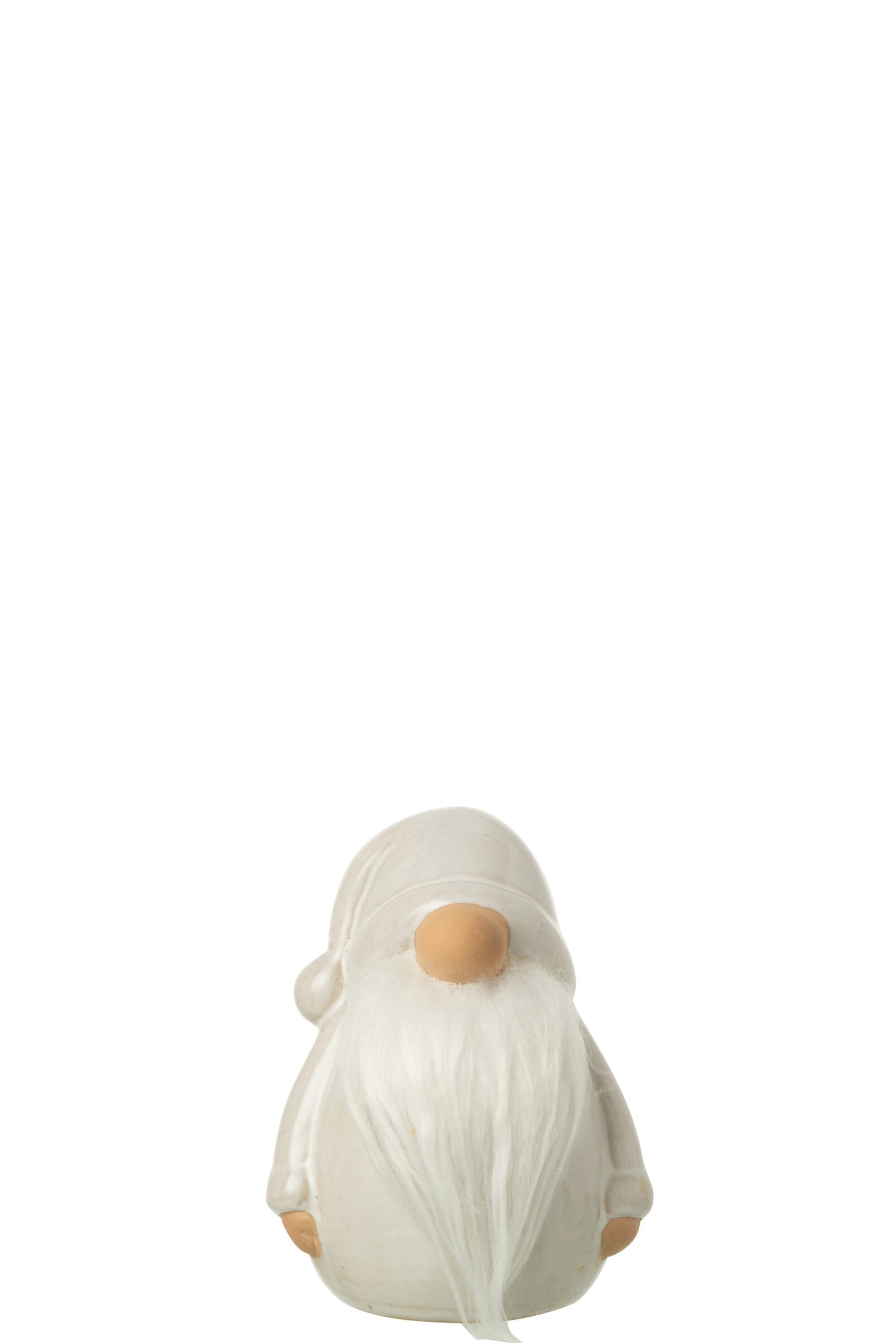 J-Line figuur Kabouter Baard - porselein - grijs - medium