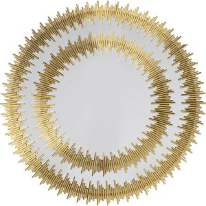Kare Design Spiegel Solare Gouden Ø132cm Kare Design Spiegel Solare Gouden Ø132cm