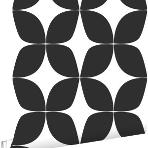 ESTAhome behang grafisch motief zwart wit – 53 cm x 10.05 m – 139101