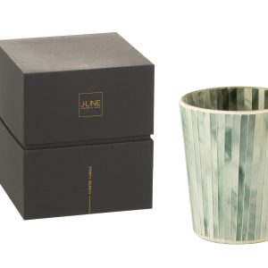 J-Line geurkaars Noa – Seaside Bliss – glas – lichtblauw – medium – 55 J-Line geurkaars Noa – Seaside Bliss – glas – lichtblauw – medium – 55