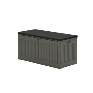 Primo kussenbox – kunststof – 270L – 109×51 cm – donkergrijs – zwart