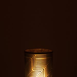 J-Line windlicht Zigzag – glas – groen – large J-Line windlicht Zigzag – glas – groen – large