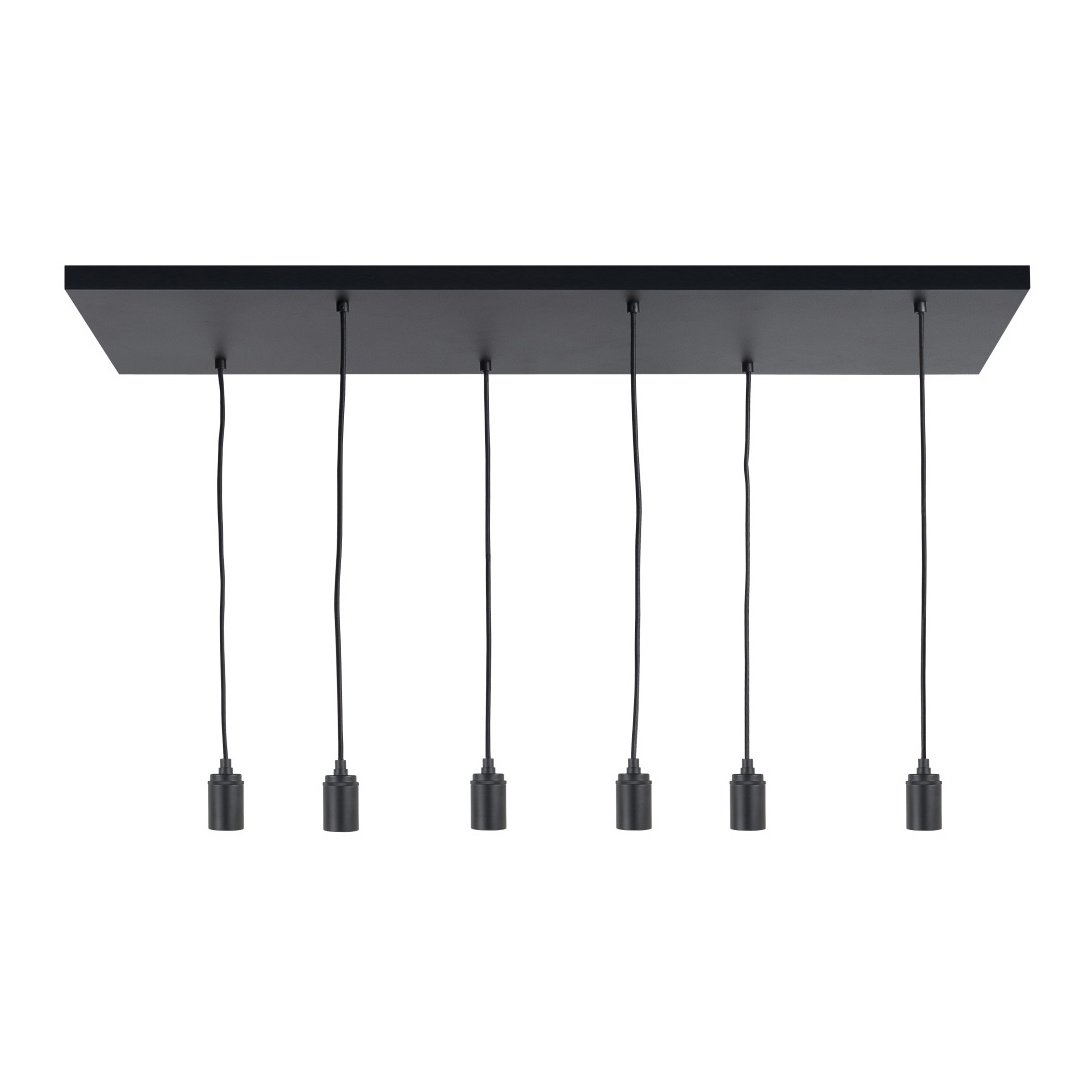 Highlight plafondplaat - 6 lichts - 100 x 130 cm - zwart
