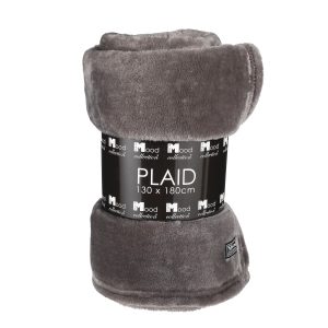In The Mood Collection Famke Fleece Plaid – L180 x B130 cm – Antraciet