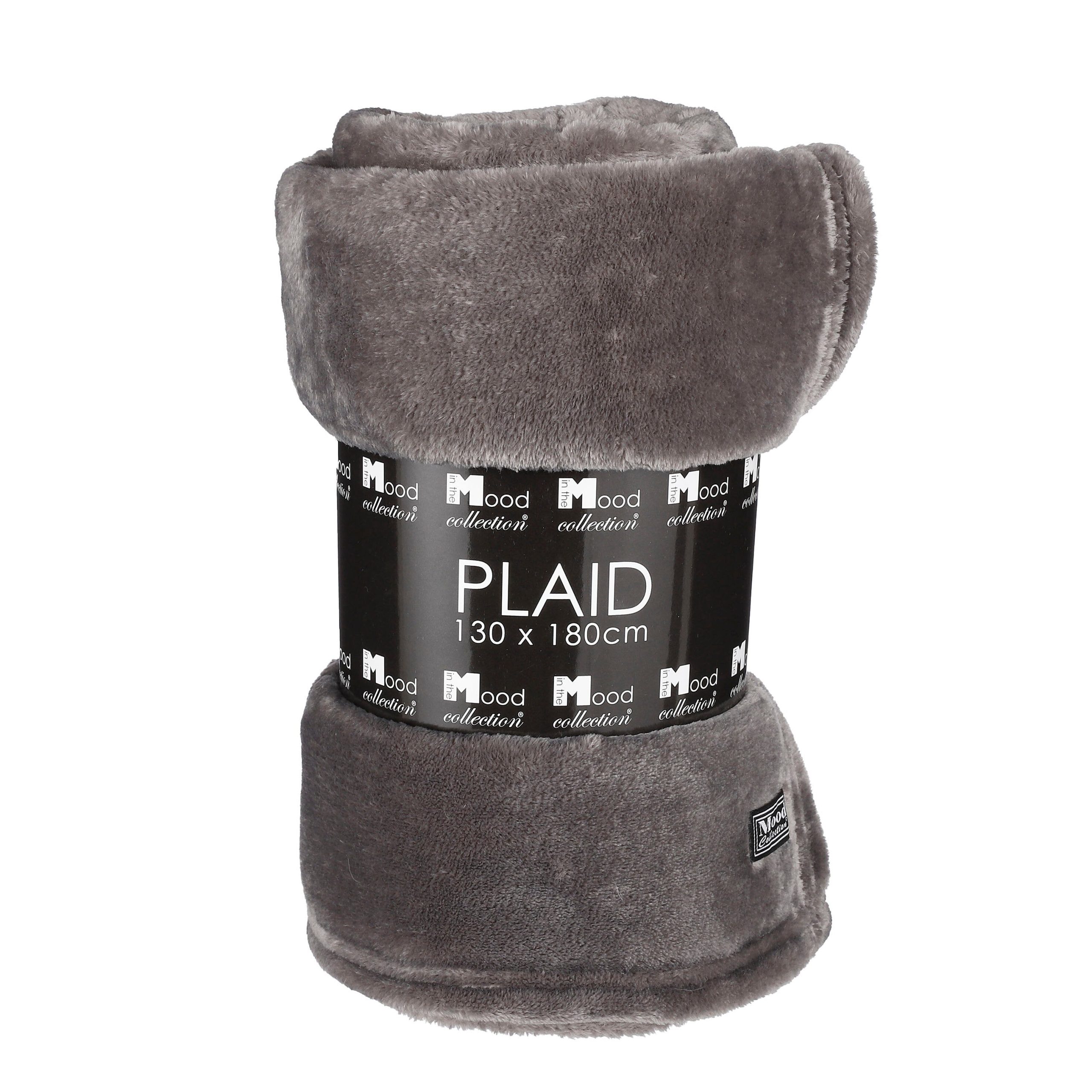 In The Mood Collection Famke Fleece Plaid - L180 x B130 cm - Antraciet