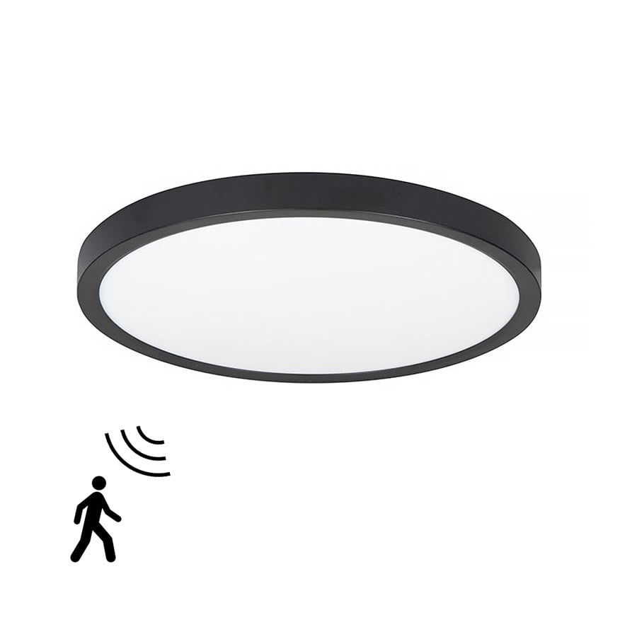 Highlight plafondlamp Piatto - 1 lichts - 30.5 x 2.5 cm - zwart