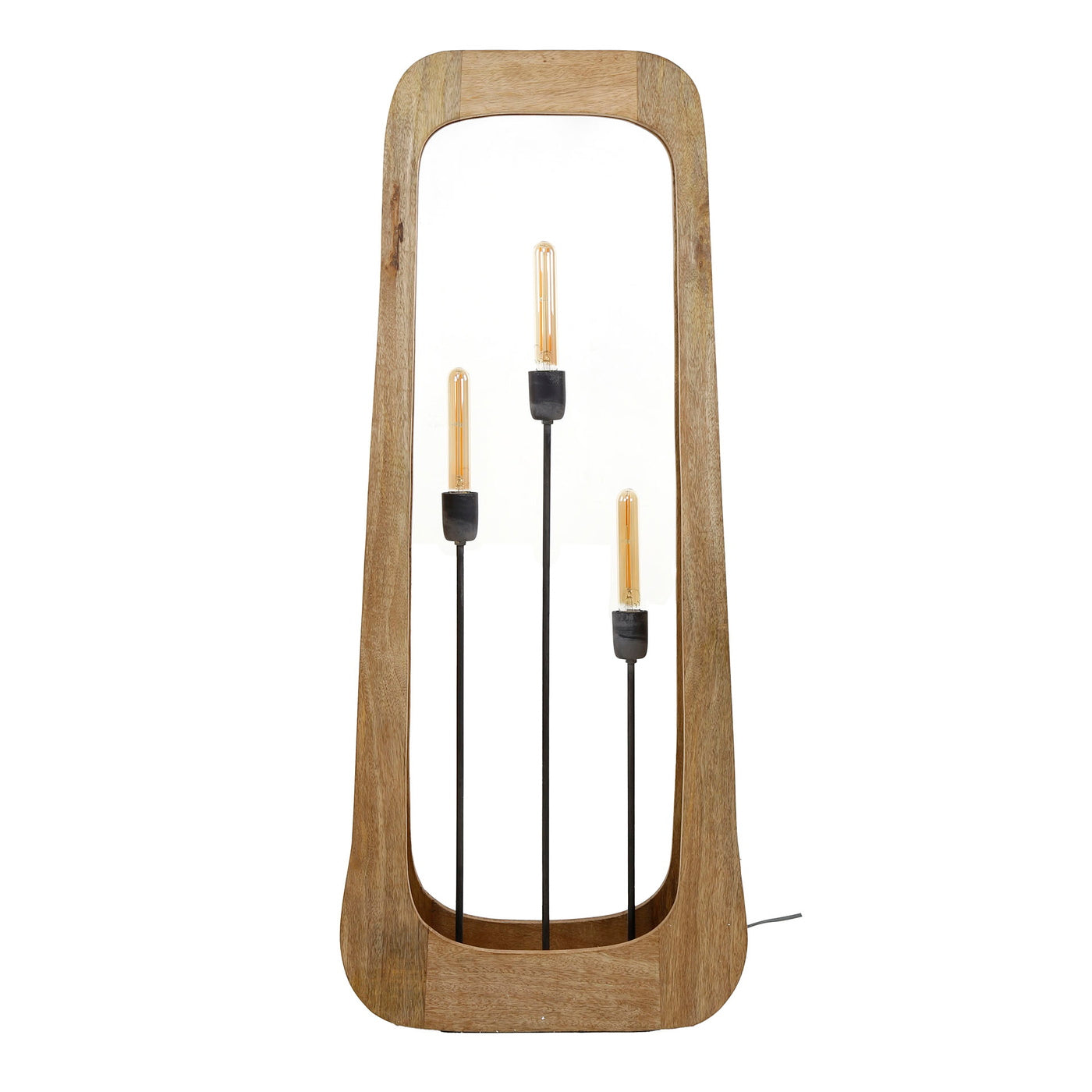 Giga Meubel Vloerlamp Bray - Mangohout Naturel - 3-Lichts - 50x14x120c