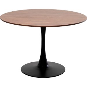 Kare Design Eettafel Schickeria Ø110cm walnoot en zwart Kare Design Eettafel Schickeria Ø110cm walnoot en zwart