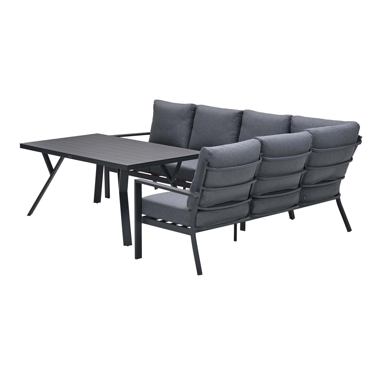 Garden Impressions lounge dining set Senja mystic grey - 3-delig recht