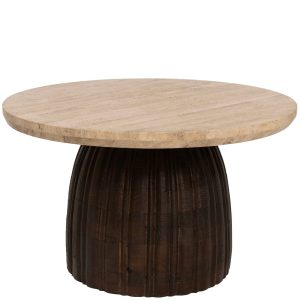 Giga Meubel Salontafel Juan – Rond – Travertin – 60cm