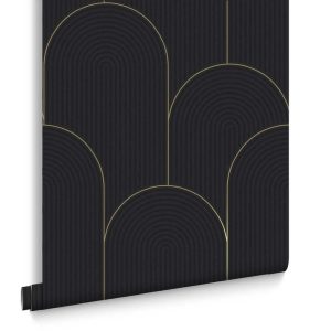Graham & Brown Vliesbehang – Lancet Black & Gold – 10mx52cm