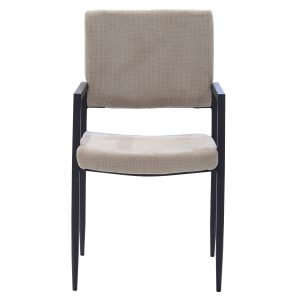 Giga Meubel Eetkamerstoel Elin – Stof – Taupe – Set van 2 Giga Meubel Eetkamerstoel Elin – Stof – Taupe – Set van 2