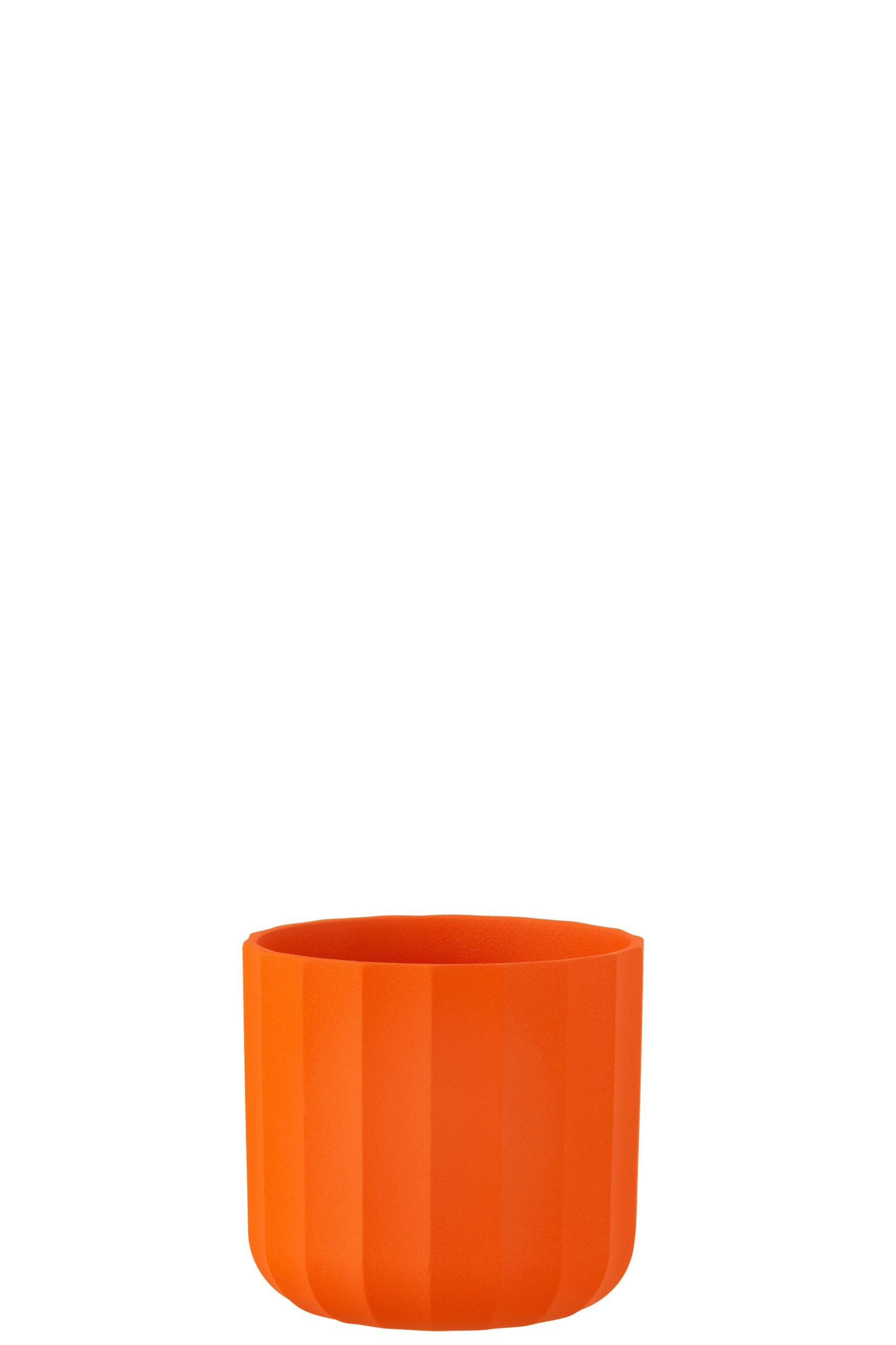 J-Line bloempot Summer - keramiek - oranje - small - 3 stuks - Ø 13.5