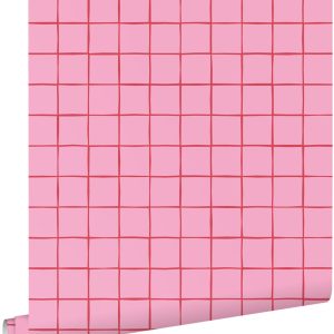 ESTAhome behang geblokt motief roze – 0.53 x 10.05 m – 131597 ESTAhome behang geblokt motief roze – 0.53 x 10.05 m – 131597