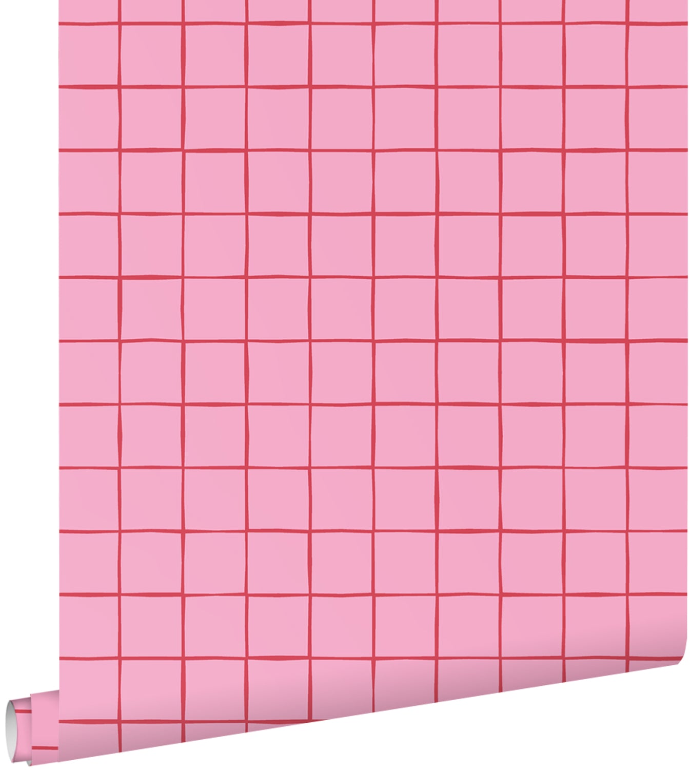 ESTAhome behang geblokt motief roze - 0.53 x 10.05 m - 131597