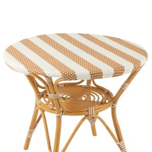 J-Line tafel Live – rotan/kunststof – naturel/wit
