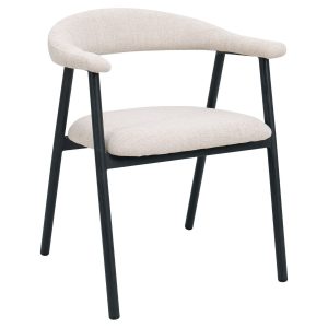 Giga Meubel Eetkamerstoel Mila – Beige/Zwart – 56x54x76cm – Set van 2 Giga Meubel Eetkamerstoel Mila – Beige/Zwart – 56x54x76cm – Set van 2