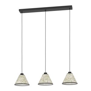 EGLO hanglamp Oxpark – e27 – 92 cm – zwart/wit/groen – bamboe EGLO hanglamp Oxpark – e27 – 92 cm – zwart/wit/groen – bamboe