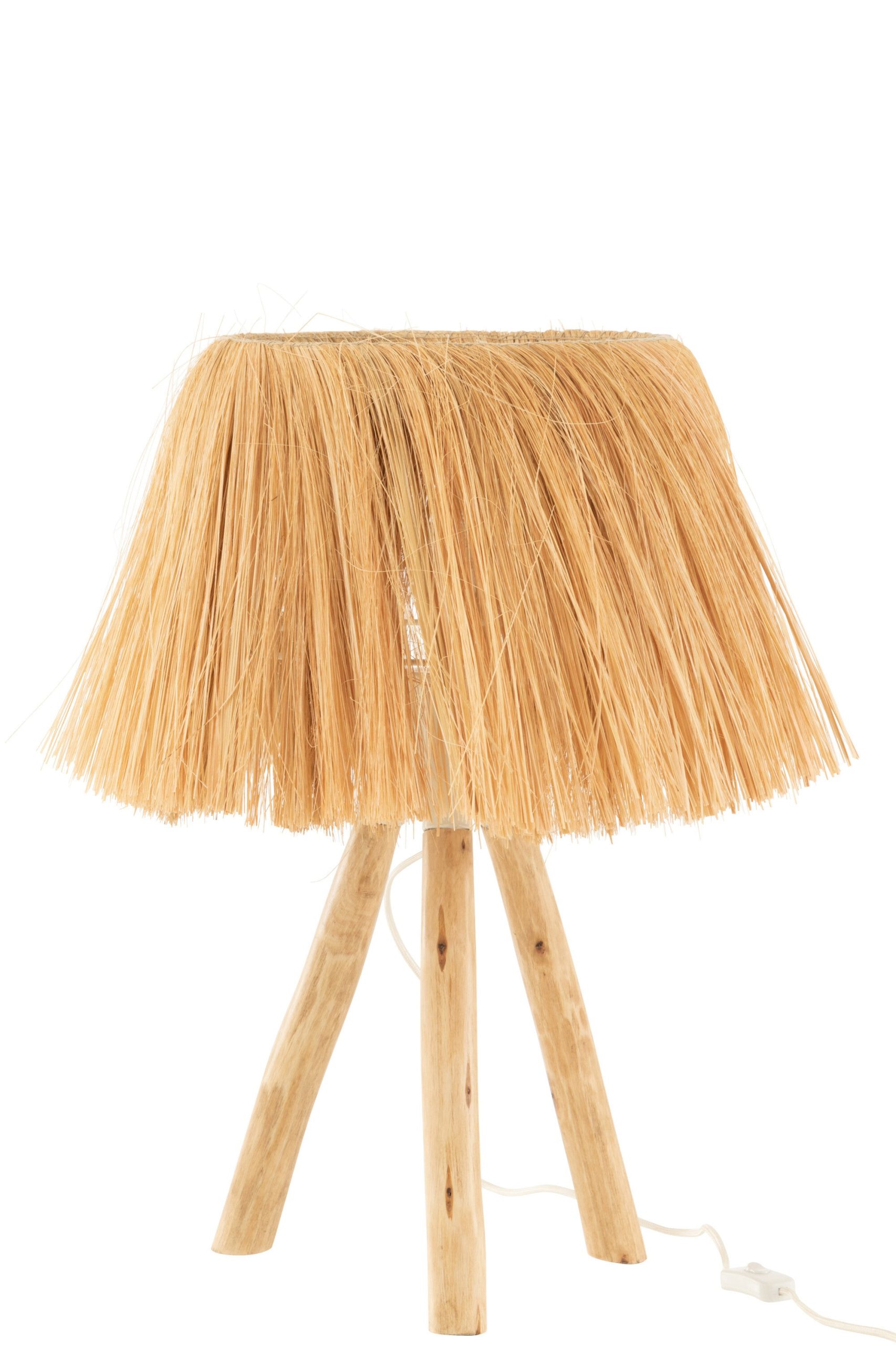 J-Line lamp Bahamas - hout/gras - naturel