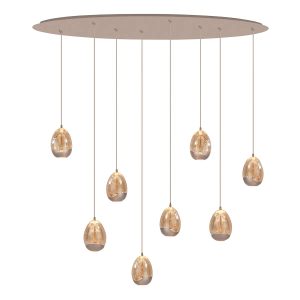 Highlight hanglamp Egg – 8 lichts – 100 x 155 cm – champagne Highlight hanglamp Egg – 8 lichts – 100 x 155 cm – champagne
