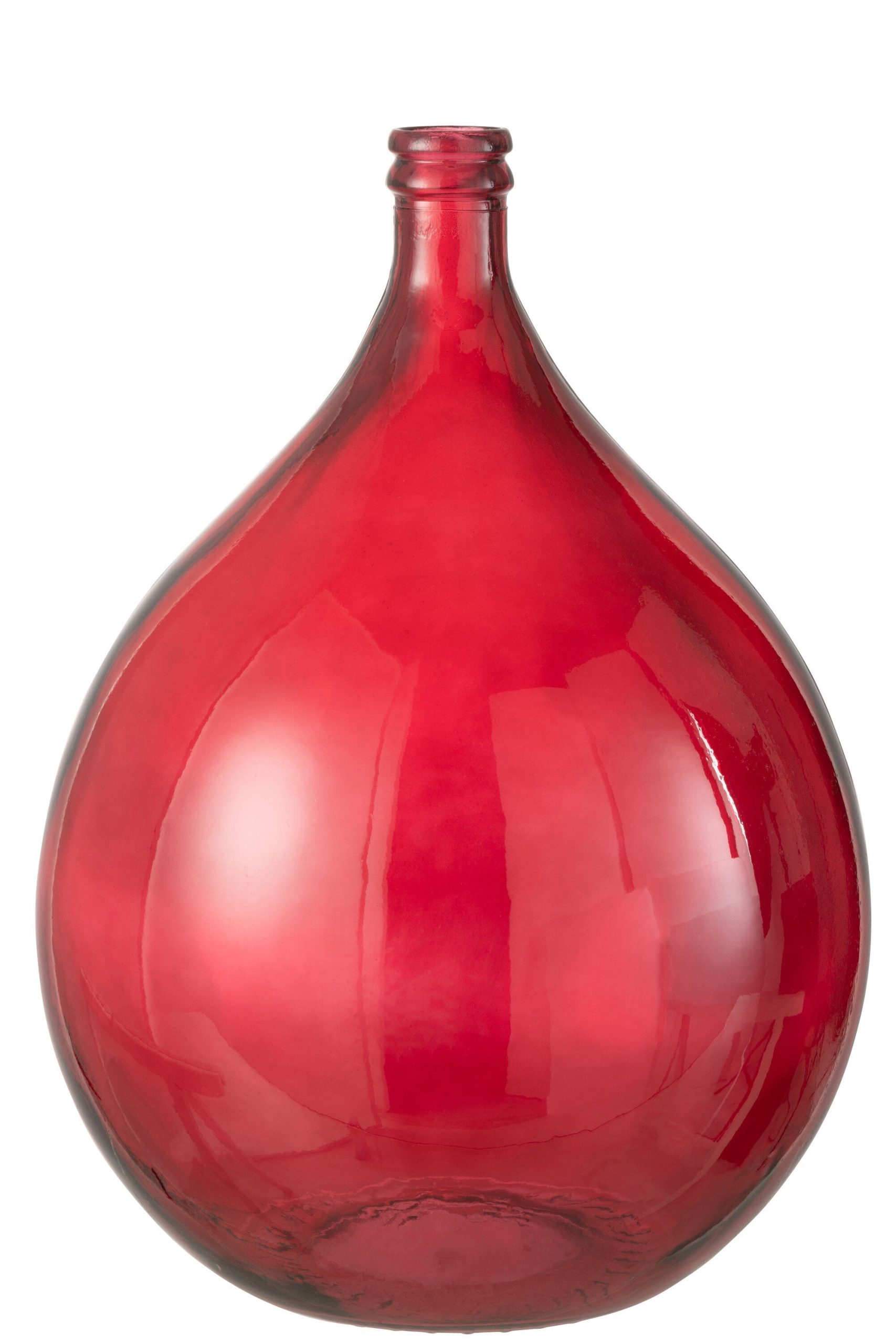 J-Line vaas - glas - rood - large - 56 cm hoog
