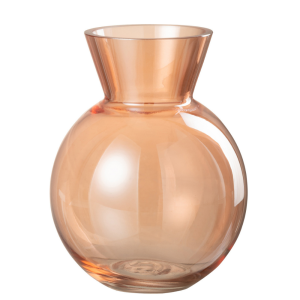 J-Line vaas Lucy – glas – oranje – small – Ø 13 cm J-Line vaas Lucy – glas – oranje – small – Ø 13 cm