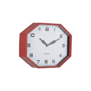 Karlsson wandklok Modern Factory Octagon – rood – Ø32cm Karlsson wandklok Modern Factory Octagon – rood – Ø32cm