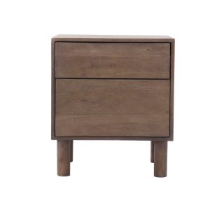 Giga Meubel Nachtkastje Liana – Bruin – Mangohout – 50x38x57cm