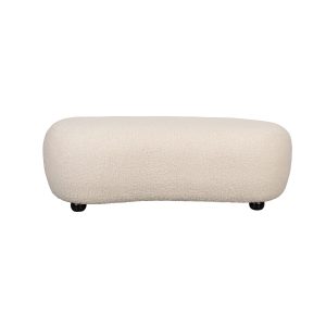 Housecraft Living Noxx Hocker Teddy stof Wit