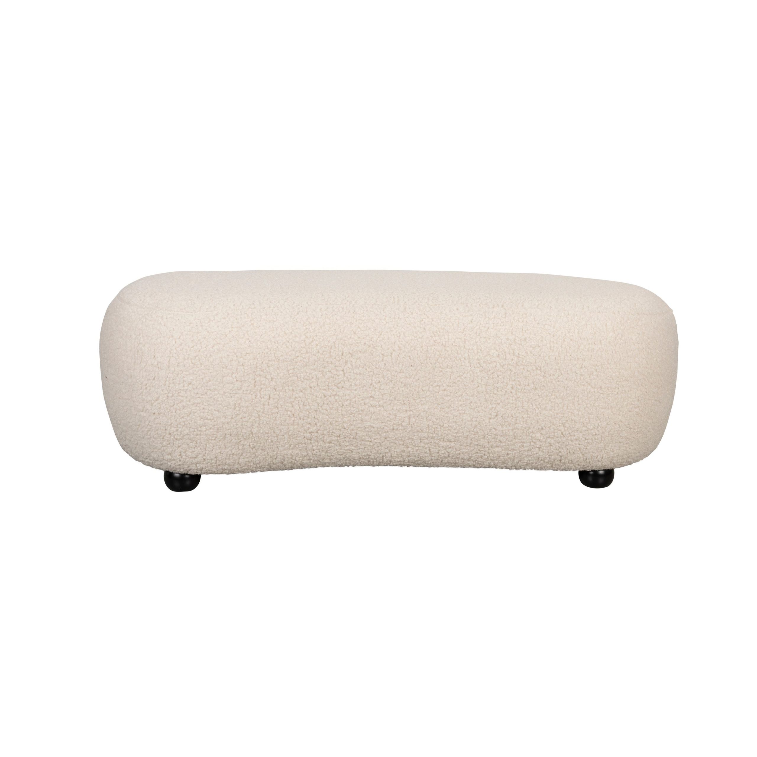 Housecraft Living Noxx Hocker Teddy stof Wit