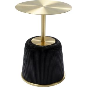 Kare Design Bijzettafel Endless Vegas zwart en goud Ø40cm