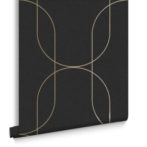 Graham & Brown Vliesbehang – Palais Dark Grey & Gold – 10mx53cm