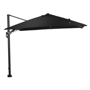 Hawaii Big Pole II parasol – 350×350 cm – carbon black – royal zwart