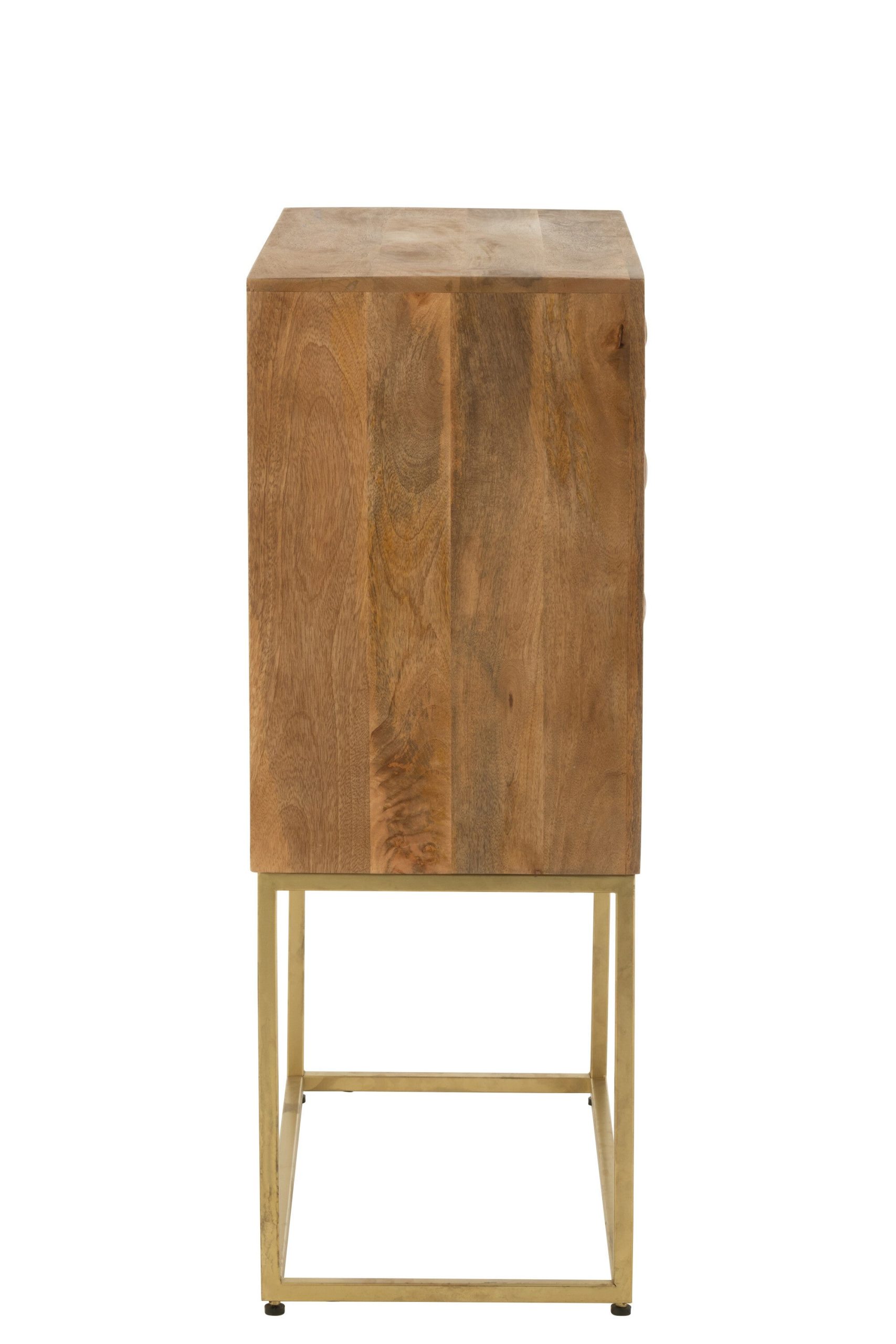 J-Line kast Nino Op Staander - metaal/mangohout - naturel/goud
