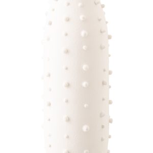 J-Line vaas Ruby Stippen – steengoed – wit – large