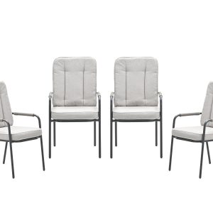 Garden Impressions Venice tuinstoelen set van 4 stapelbaar