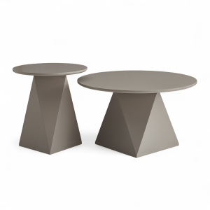 Furnhouse salontafel set Aura – Beige – Ø 50/80 cm Furnhouse salontafel set Aura – Beige – Ø 50/80 cm