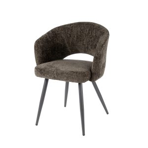 Giga Meubel Eetkamerstoel Salon Tissee – Bruin Stof – Set van 2 Giga Meubel Eetkamerstoel Salon Tissee – Bruin Stof – Set van 2