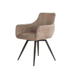 Giga Meubel Eetkamerstoel Draaibaar – Zand Bouclé – Set van 2 Giga Meubel Eetkamerstoel Draaibaar – Zand Bouclé – Set van 2