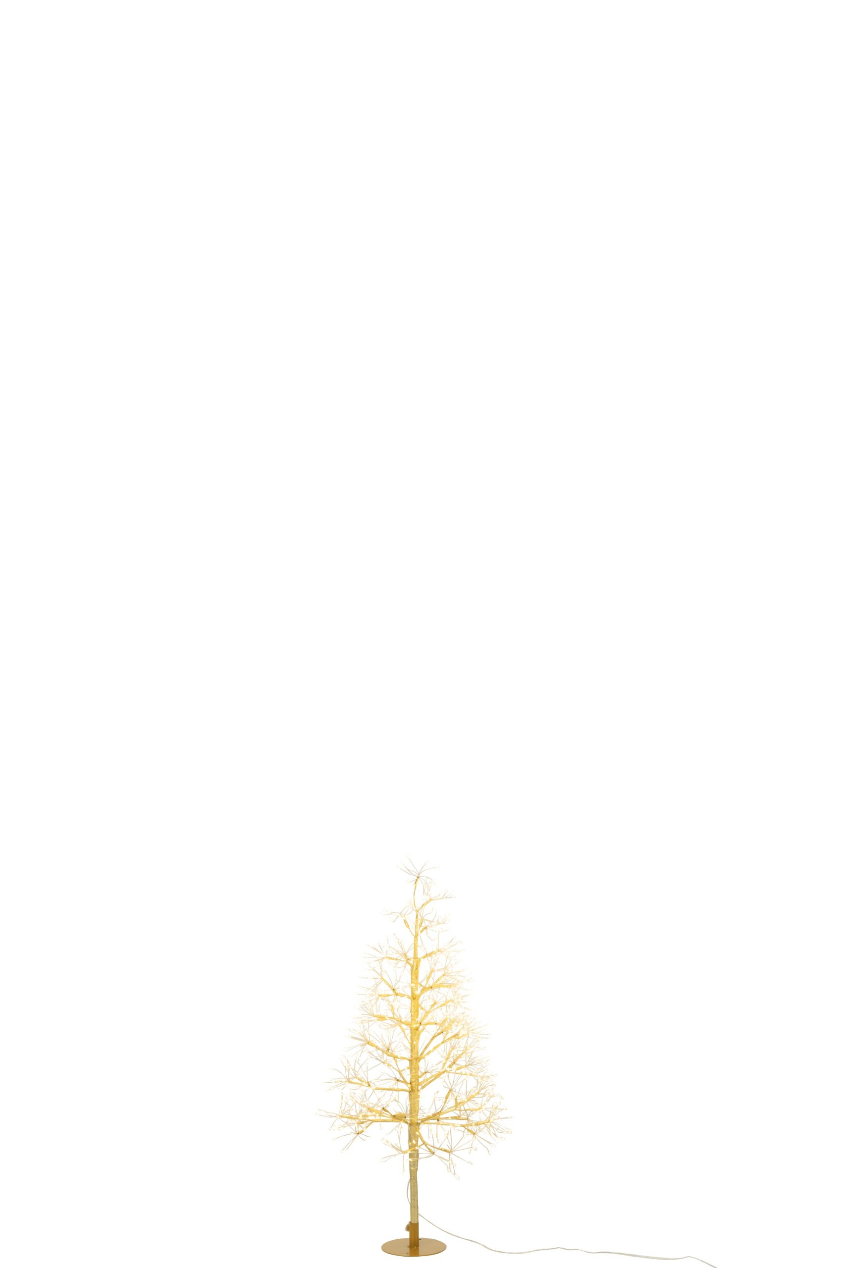 J-Line decoratie Boom - warm witte - ijzer - goud - small - LED lichtj