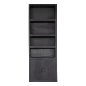 Giga Meubel Wandkast Xander – Zwart Mangohout – 80x45x220cm Giga Meubel Wandkast Xander – Zwart Mangohout – 80x45x220cm