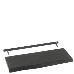 J-Line wandplank Gerard – hout – zwart – small