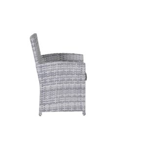 Seagull dining fauteuil – cloudy grey – reflex black