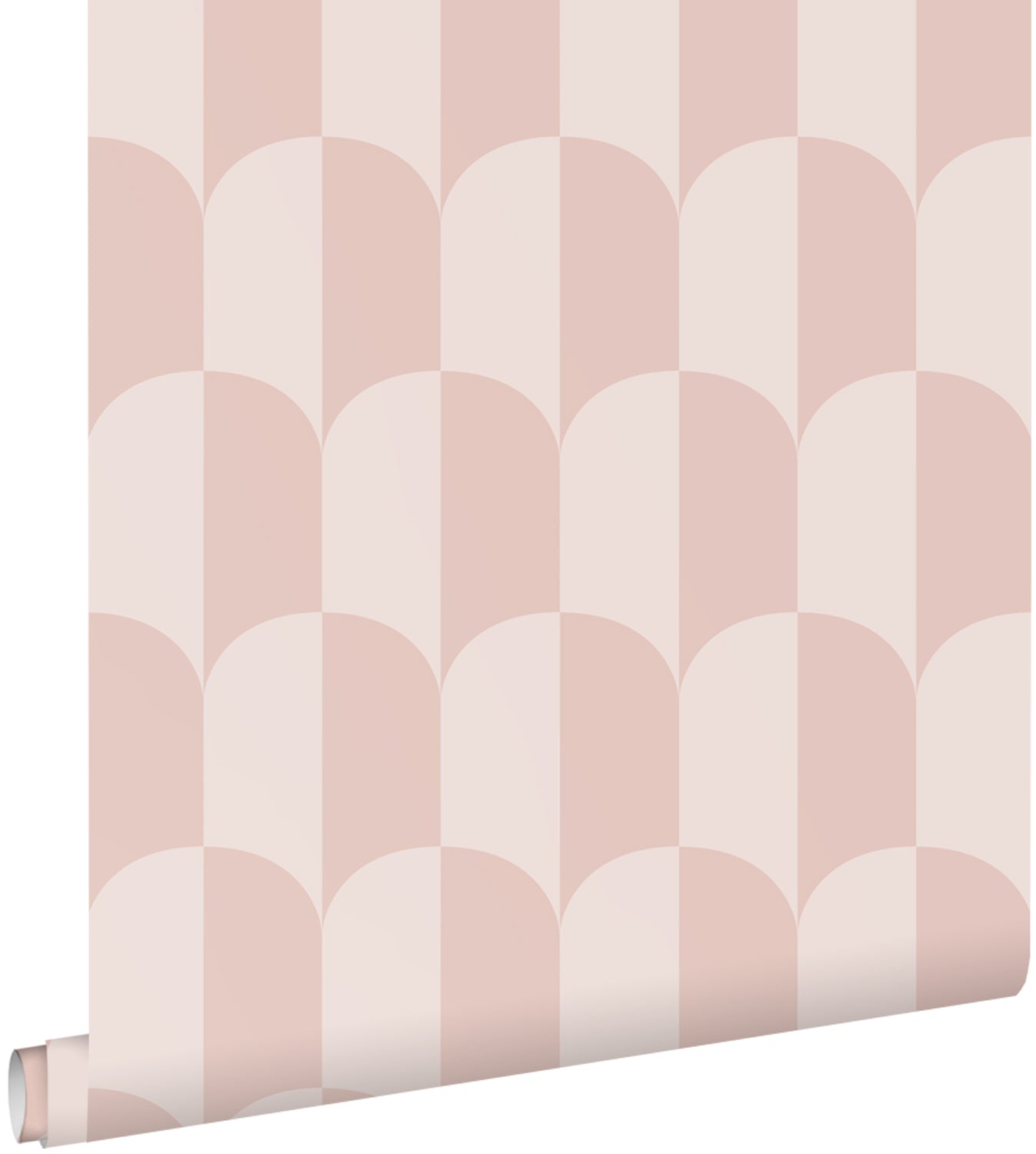 ESTAhome behang art deco bogen zacht roze en licht roze - 53 cm x 10.0