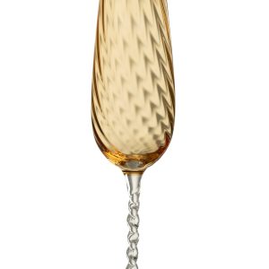 J-Line glas champagne Gestreept – glas – caramel J-Line glas champagne Gestreept – glas – caramel